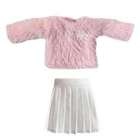 rakulifey Blythe doll clothes, sweater, Neo Blythe outfit set, skirt, clothing, compatible with Obitsu 24 dolls (pink)