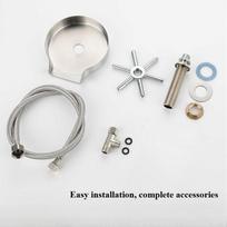304 stainless steel cup washer, manual press, bar counter, kitchen sink, household cup washer with 10 holes for water outlet (Light Grey,G3/8) šviesiai pilka spalva