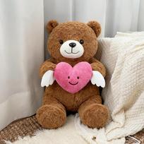 New Doll Angel Heart Hugging Bear Cute Teddy Bear Doll Plush Doll Love Bear Doll 32cm ruda