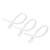 100Pcs Screw Hole Cable Ties Fixed Cable Tie Nylon Cable Zip Ties With Screw Hole Mount Self Locking Loop Wrap Bundle Tie Straps (as the picture,4x150mm)