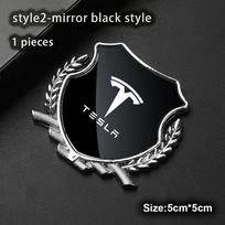 3D Metal Wheat Ear Shield Emblem Sticker Car Badge Decal for Tesla Model 3 Y S X Auto Exterior Decoration Accessories 1-Pack