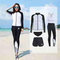 Women's Long Sleeve Split Wetsuit & Snorkeling Suit Set - Quick Dry, Sun Protection, Couple's Surfing Swimsuit, Jellyfish Suit for Men M