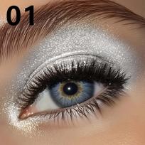 Vibrant Glitter Eyeshadow Cream with Brush Long-Lasting Waterproof Smudge-Proof Shimmer Eyeshadow Perfect for Stage Parties 01