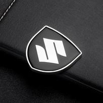 3D Metal Shield Logo Car Fender Side Tail Body Sticker For Suzuki Swift Sport Vitara Jimny SX4 Alto Splash Wagon Baleno Ignis juoda