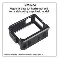Aluminum Go 3/3S Camera Cage Rig Expansion Frame Quick Release Mount 1/4 Cold Shoe for Insta360 GO3 GO3S Action Sports Vlogging Bgning Logo