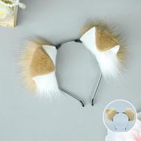 Furry Anime Dog Ear Headband Tail Cartoon Comic-Con Cosplay Accessories Plush Simulation Animal Ears Tail one size