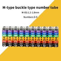 100Pcs Cable Markers Colourful C-Type Marker Number Tag Label For 1.2-10mm Wire Conspicuous And Easy To Identify