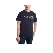Michael Kors Letter Plaid Print Cotton Crew Neck Short Sleeve T-Shirt Men Tops OT552MGFV4-401 M
