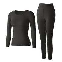2Pcs Seamless Thermal Underwear Set Ultra-Thin Winter Thermal Long Johns Warm Top & Bottom Set XXS