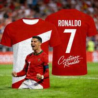 Ronaldo #7 Fan Edition Football Jersey for Breathable and Comfortable Soccer Training Shirt for Summer Family Matching Tops L