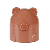 Bear Shape Empty Box Baby Powder Sub-Bottling Storage Box Empty Container Multifunctional Empty Powder Puff Boxes For Child