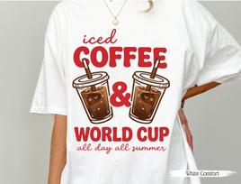 World cup 2026 summer tee, World cup graphic tee, Gift for iced coffee lovers, Soccer fan shirt, Summer world cup shirt, Next world cup 2026 S