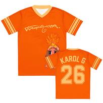 Karol G Jersey Football Tee V-neck Short Sleeve Summer Male T-shirt Unisex Streetwear Short Sleeve O-neck Fashion Tshirts Female XXS