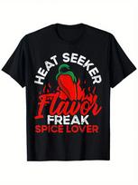 unisex's Funny Spicy Food Lover T-Shirt - Hot Sauce & Chili Pepper Graphic With Korean Kimchi, Japanese Raunisex & Mexican Salsa Design - 180g Heavywe S