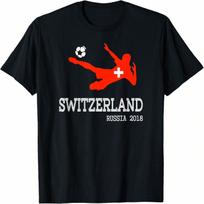 Switzerland National Soccer And Futbol Support T Shirt S įvairiaspalvis