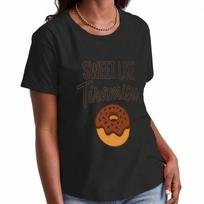 Sushi Time Ladies Cotton T Shirt, Premium Cotton Print, Durable And Longlasting, Casual And Fashionable. Cute Sushi Roll Graphic Tee For Wounisex, Enj S įvairiaspalvis