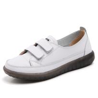 Women's Leather Velcro Flat Loafers 39