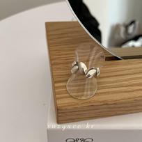 S925 Sterling Silver Arc Leaf Open Band Ring for Women - Minimalist Cool Style Adjustable Open Size