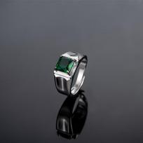 SACE GEMS klasikinio vario lydinio cirkonio sužadėtuvių žiedas vyrams papuošalai open žalia