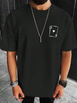 Playing Card Spades A Print Unisex Cotton T-Shirts All-math Fashion Short Sleeve Breathable Oversize O-Neck Tops Unisex Tee Clothing L