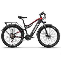 RANDRIDE 27,5 colio elektrinis dviratis Man pilnas pakaba kalnų dviratis SHIMANO hidraulinis stabdys 1000w elektroninis dviratis suaugusiems juoda