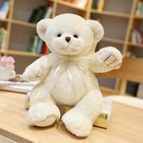 Quality White Rose Fragrance Angel Bear Plush Toy Soft Stuffed Cartoon Animal Teddy Bear Doll Valentine's Gift For Girls 38cm balta