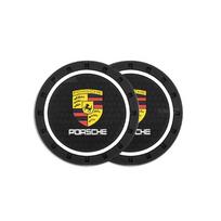 Automobilio puodelio padėkliukas neslystantis butelių laikiklis padėkliukai automobilio aksesuarai Porsche Boxster Cayenne Panamera Macan Cayman 911 918 996 917 991 2Pcs