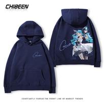 League of Legends LOL Lingluo Doll Gwen Print Men's Hooded Sweatshirt Autumn and Winter Outdoor Plus Velvet Loose Adult Tops S