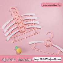 Multifunctional Non-Slip Baby Clothes Drying Rack & Hangers - Retractable, Small Size Set of 5