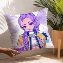 KPopS D-Demon H-Hunters Pillow Case Plush Fabric Soft  Pillowcase Double Sided Print Cushion Cover Household Gifts 12x12Inch