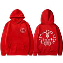 Death Before Decaf Print Hoodie Unisex Fashion Oversized Hooded Tracksuit Men's Halloween Pumpkin Spice Coffee Pullover Hoodies S