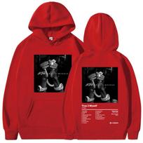 Reperis Lil Tjay True 2 Myself Muzikos albumas Spaudinys Vyriški džemperiai Moteriški Hip Hop Senoviniai megztiniai Madingi Gatvės drabužiai Negabaritinis megztinis S