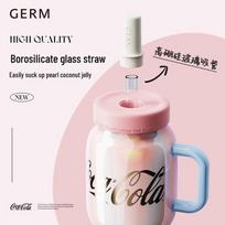 Gemi Coca-Cola Ceramic Tea Tumbler with Straw