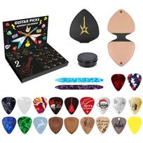 Guitar Picks Advent Calendar 2025 with 20 Guitar Picks 2 Oud Picks Pick Holder Christmas Gift for Guitar Bass Ukulele Players 24 days