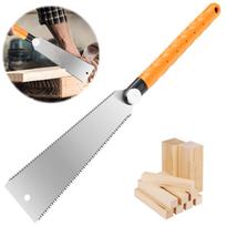 Japanese Pull Saw Double Edge Hand Saw SK5 Flexible Replaceable Blade Professional Hand Saws for Wet & Dry Wood Woodworking Tool yellow 250MM