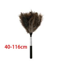 Extendable Ostrich Feather Duster With Stainless Steel Long Handle Brush Household Furniturer Dust Cleaning Tools