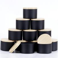 12PCS Wide Mouth Tea Jars 4/8oz Aromatherapy Tray High Quality Candle Tin Box  For Candle Making 8oz