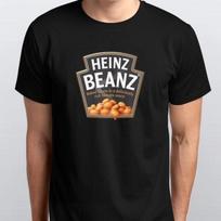 HEINZ BEANZ 100% Cotton T-shirt Mens Tees Top sizes S M L XL XXL colours Black, White 4XL