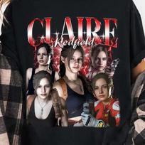 Siaubo žaidimas Resident Evil Claire Redfield Medvilninis Unisex Marškinėlis 2026 Vasaros Naujas Apvalia Kaklo Iškirpte Vyriškas Y2k Retro Trumpomis Rankovėmis T-marškinėlis 4XL