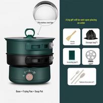 110V Portable Folding Electric Cooker: Multi-Functional Stainless Steel Hot Pot, Split Type, Travel-Friendly National Standard