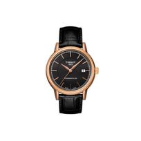 Tissot T-Classic Automatinis Mechaninis Laikrodis 30M Atsparus Vandeniui 40Mm Juodas Ciferblatas Nerūdijančio Plieno Korpusas Odinis Dirželis T085.407.36.061.00 Black