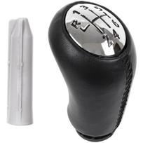 Dacia Duster I 6-SPEED gear shift knob BLACK LEATHER + CHROME + adapter / gear shift knob lever adapter 2 pcs. SET