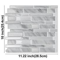 10 Sheets Peel and Stick Marble Wall Tiles Strong Adhesive Waterproof Vinyl Wallpaper ForFor Kitchen Living Room Bathroom Decor 10 Sheets