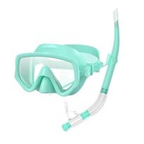 Professional Adult Snorkeling Gear Set Leakproof Diving Mask and Dry Top Snorkel for Underwater Swimming Exploration