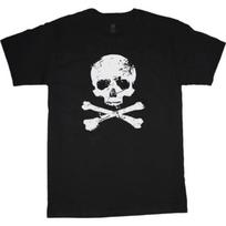 Beauty Hip Hop Pirate Skull and Crossbones T-Shirt Men's Pattern Summer New Men's and Women's Retro Fashion Streetwear S