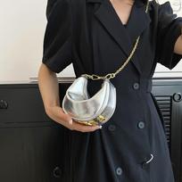 Women's Trendy Cool Bag Ins Super Bright Face One-shoulder Cross-slung Crescent Dumpling All-matching Underarm