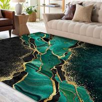 Luxury Velvet Area Rug, Plush Rectangular Carpet, Soft Durable Machine Washable, Premium Living Room Decor, Elegant Floor Mat 50cm x 80cm