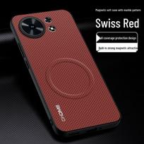 Mai Mang 40 Phone Case: Premium Anti-Drop Full Coverage with Magnetic Buckle and Stylish Texture Mai Mang 40 šveicariška raudona spalva
