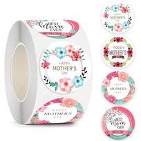 100-500pcs Happy Mothers Day Stickers Envelope Seals Thank You Stickers for Gift Wrapping Party Favor Small Business Supplies