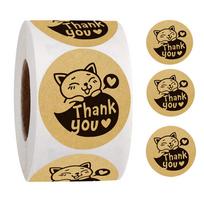 100-500pcs Animals Thank You Stickers for Baby Shower Thank You Cards Envelope Birthday Party Favors Gift Packaging Seal Labels